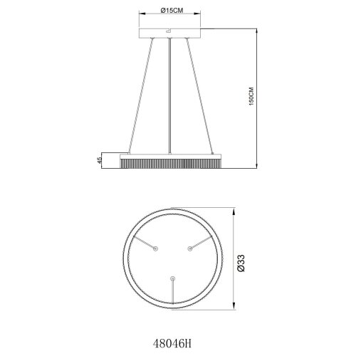 Globo 48046H - led luster na sajli zara LED/16W/230V 3000K Slike