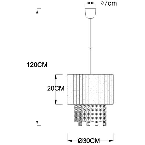 Globo 15098 - Viseće svetlo PYRA 1xE27/60W/230V Slike
