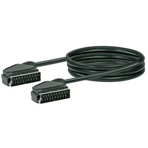 SCHWAIGER Scart kabel (Duljina: 1,5 m, Crne boje, 6,8 mm)