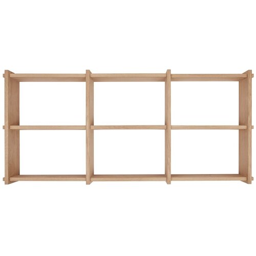 OYOY Living Design Večnivojska polica iz masivnega hrasta v naravni barvi 37 cm Grid &amp;ndash; Slike