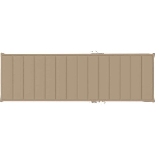VidaXL jastuk za ležaljku za sunčanje bež 200 x 70 x 3 cm od tkanine Slike