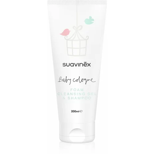 Suavinex Baby Cologne Foam Clensing Gel & Shampoo penast šampon 2 v 1 za otroke 200 ml