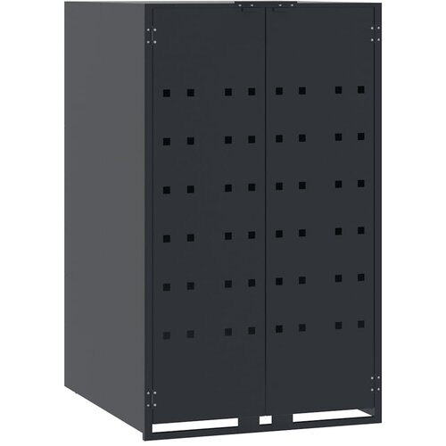  Spremi&amp;scaron;te za 2 kante za otpad antracit 138x79x117 cm čelično Slike