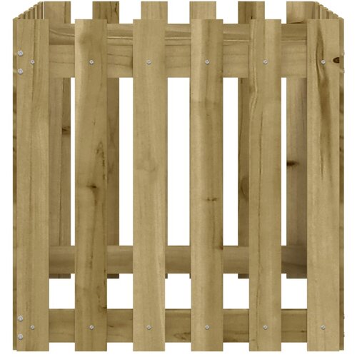  Vrtna sadilica s izgledom 60x60x60 cm impregnirana borovina Slike