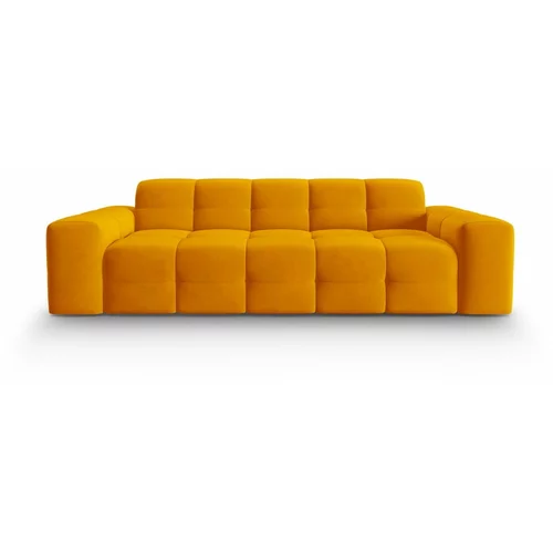 Micadoni Home Sofa oker žuti baršun 222 cm Kendal -