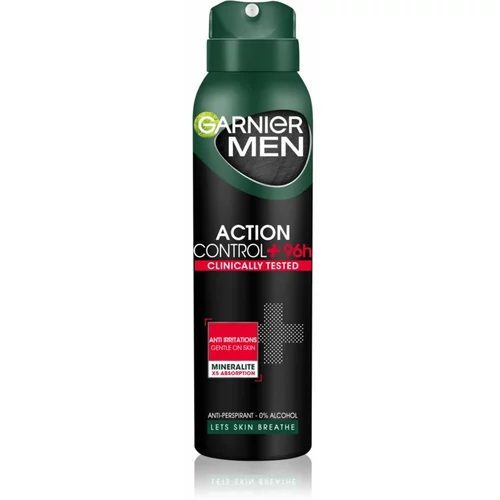 Garnier men action control+ 96h antiperspirant u spreju 150 ml za muškarce