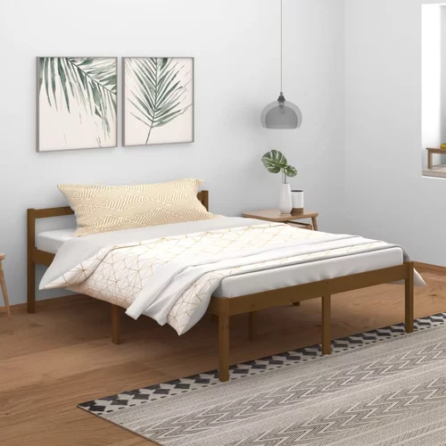 vidaXL Okvir za krevet od borovine boja meda 150 x 200 cm 5FT King