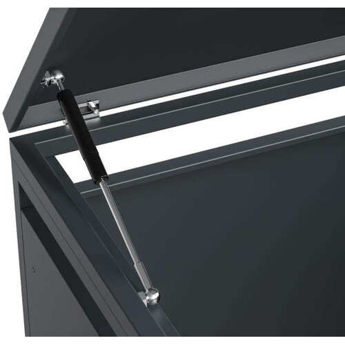  Westman - Spremi&amp;scaron;te za 4 kante za smeće Lacina | 4x240L | Izgled antracit/drvo | 80x264x116 cm - BRANDED IN GERMANY Slike