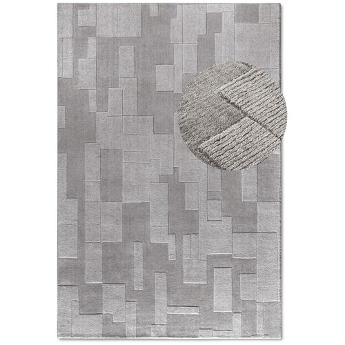 Villeroy & Boch Siva ročno tkana volnena preproga 120x170 cm Wilhelmine – Cene