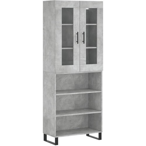Maison Chic Visoka Komoda - Predalnik betonsko siva 69,5x34x180 cm inženirski les, (21722322) Slike