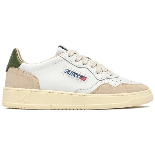 Autry Nizke superge Medalist Low Suede M - White/Bronze Green Bela Slike