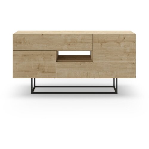 Marckeric Niska komoda u dekoru hrasta u prirodnoj boji 145x82 cm Titan &amp;ndash; Slike