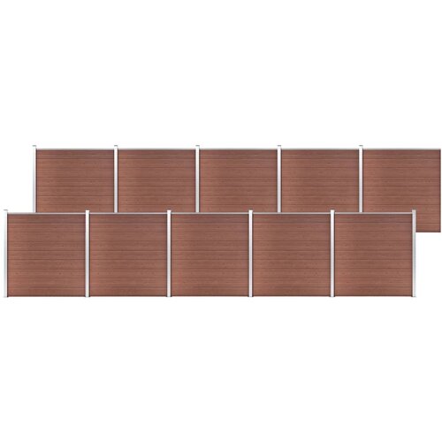vidaXL vrtna ograda WPC 1737 x 186 cm smeđa Cijene