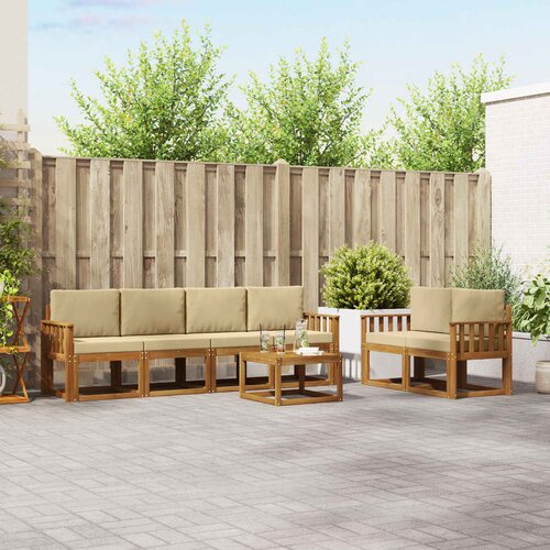  Set vanjskih sofa 7 kom. Prirodna i bež Cene