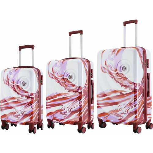 Semiline Unisex's ABS Suitcase Set T5654-0 Slike