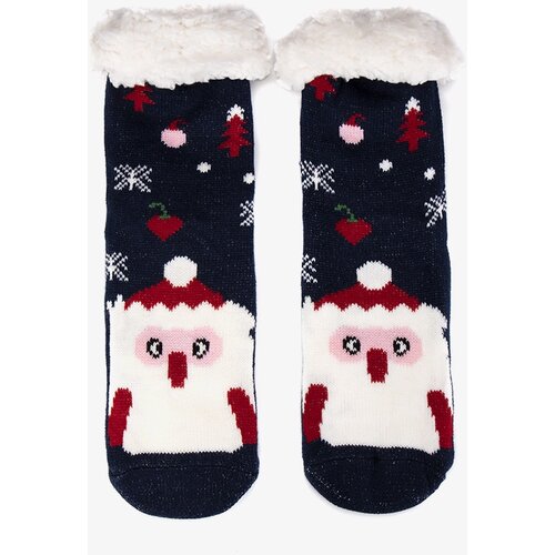 Gemre Navy blue insulated socks with Santa Lima Cene