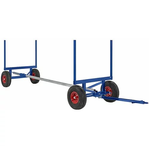 Kongamek Profesionalni voziček za dolge predmete, nosilnost 3,5 t, dolžina 4 m, moder