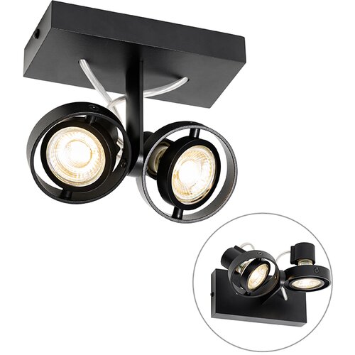 QAZQA Moderna pikčasta črna 2-light - Master 50 Cene