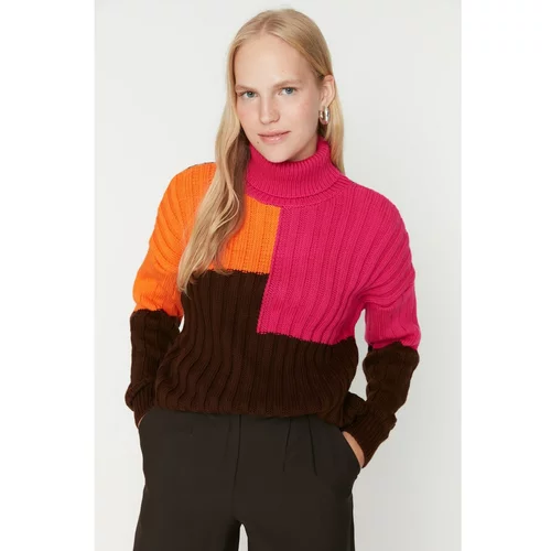 Trendyol Fuchsia Turtleneck Knitwear Sweater