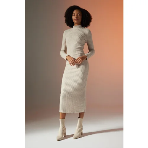 Defacto Bodycon Half Turtleneck Long Sleeve Maxi Dress