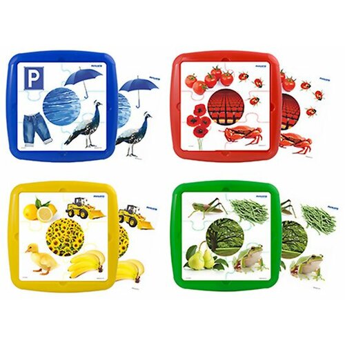 Miniland Set 4 puzzle - osnovne boje Slike
