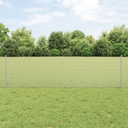 VidaXL varjena žična ograja s 22 U-stolpci srebrna 0.6x50 m jeklo Slike