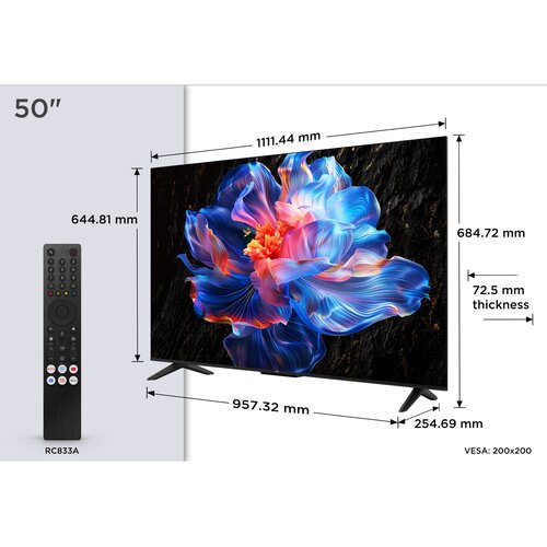 Tcl Televizor Smart 50V6C, LED, 4K, Google TV, Crni Slike