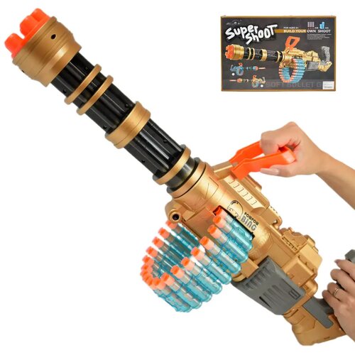 Magic Toys SuperShoot: Elektronska ogromna strojnica za spužvaste naboje, z naboji in baterijo 70 cm Cene