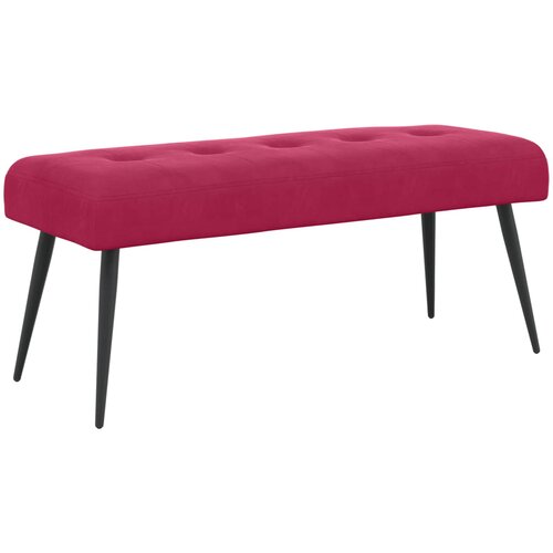  Klupa s gumbastim tkanjem Vinska crvena 110 x 40 x 46 cm Bar&amp;scaron;un Slike