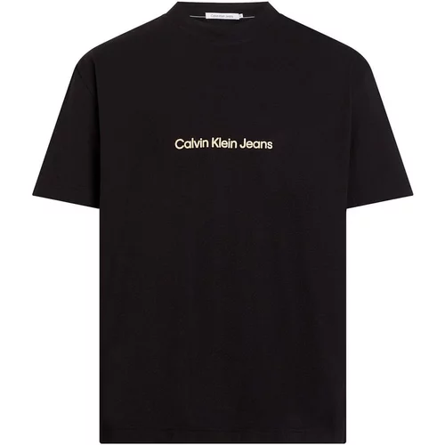 Calvin Klein Jeans Polo majice dolgi rokavi SQUARE FREQUENCY J30J325492 Črna