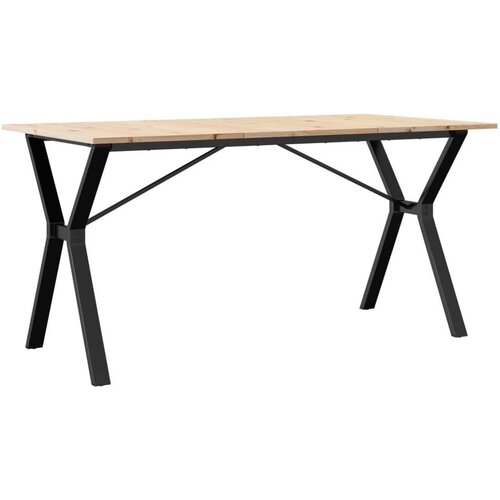  Blagovaonski stol Y-oblika 160x80x75 cm od borovine i željeza Slike