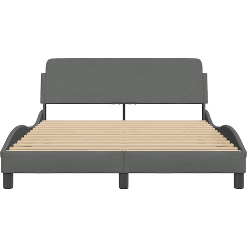  Okvir za krevet Dover tamnosivi 140 x 190 cm od tkanine Slike