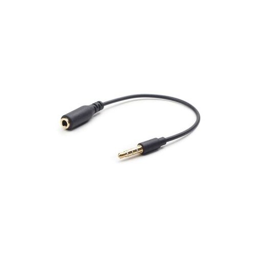 Audio kabl cross adapter, 3,5mm 4pin to 3,5mm stereo, 18 cm, GEMBIRD CCA-419, black Slike