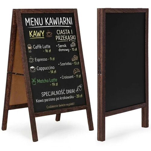 Modern Home Reklamni A-stalak 83&times;50 cm, dvostrana tabla za pisanje kredom &ndash; Cene