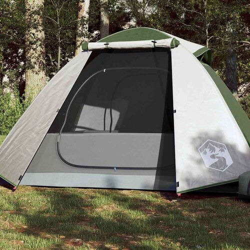 VidaXL &amp;Scaron;ator za kampiranje za 2 osobe zeleni 224x248x118 cm taft 185T Slike