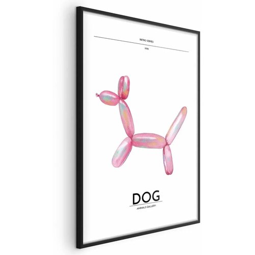  Plakat - Holo-Dog - Colorful Retro Dog 40x60 Crni okvir s margom Cene