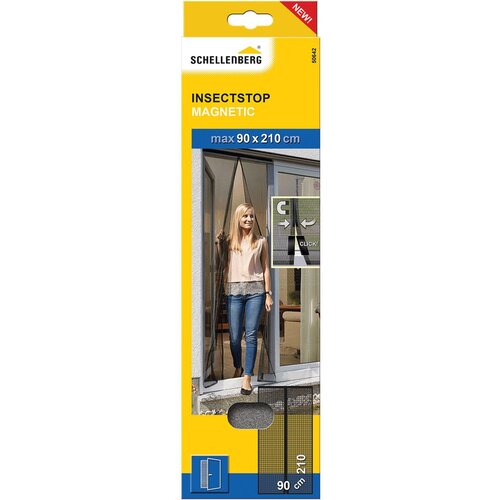 SCHELLENBERG Insect Stop Mrežica za zaštitu od insekata (Š x V: 90 x 210 cm, Boja tkanine: Antracit, Magnetno pričvršćivanje, Vrata) Cijene