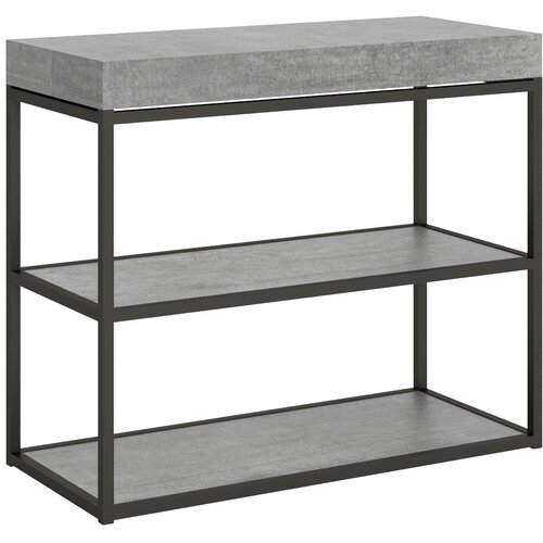 Ityhome 90 x 77 konzolna miza siva, (20847651) Slike