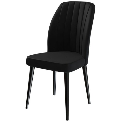 Hanah home set trpezarijskih stolica Etra 6 kom, crna tkanina Jerry, crne drvene noge Cene