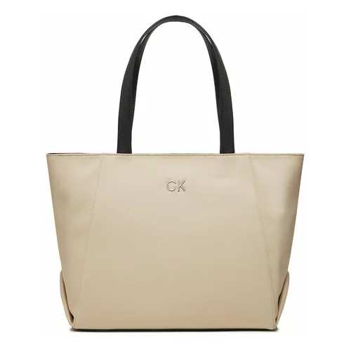 Calvin Klein Jeans Ročna torba Re-Lock Seasonal Shopper_Canvas K60K611446 Bela
