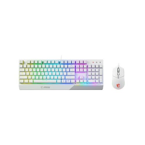 MSI VIGOR GK30 COMBO WHITE MEMchanical Gaming Keyboard + Gaming Mouse Bundle 'UK Layout, 6-Zone RGB Lighting Keyboard, Dual-Zone RGB Lighting Mouse, 5000 DPI Optical Sensor, Center' Cijene