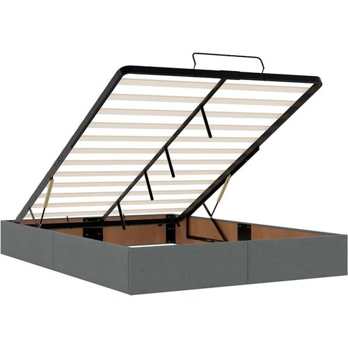 vidaXL otomanski krevet s madracem i LED tamnosivi 140x190 cm tkanine Cene