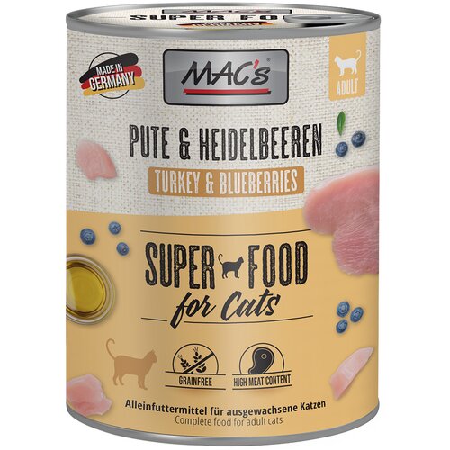MAC&amp;#039;s MAC&amp;acute;s Cat 6 x 800 g - Puran &amp;amp; borovnice Slike