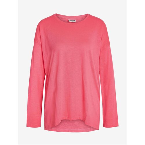 Noisy May Dark pink Womens Basic Oversize Long Sleeve T-Shirt Noisy Ma - Women Cene