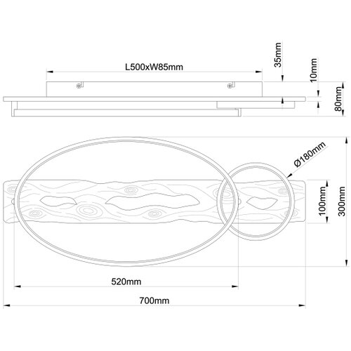 Brilliant LED prigu&amp;scaron;iva plafonska lampa PIRUS LED/30W/230V 30x70 cm Slike