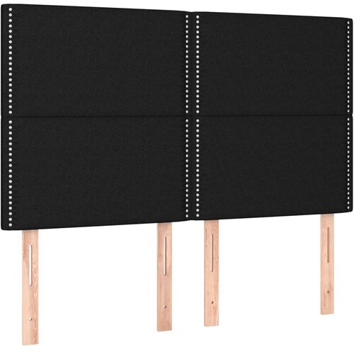  Uzglavlje crno 144x5x118/128 cm tkanina Slike