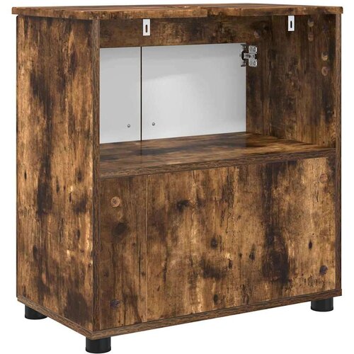 VidaXL Kupaonski ormar s policom Dimljeni hrast 61 x 35 x 64 cm Slike