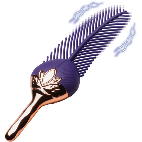 Master Series The Tickler Vibrating Silicone Feather Tickler Slike