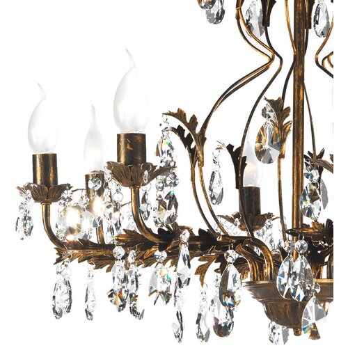 Lesnina XXXL ONLI - Luster na lancu TERESA 8xE14/6W/230V u boji bronze Slike
