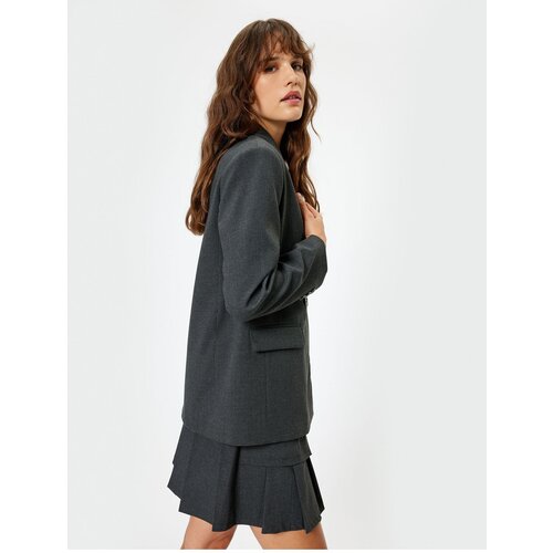 Koton Oversize Blazer Jacket Double Breasted Reverse Collar with Pockets Slike